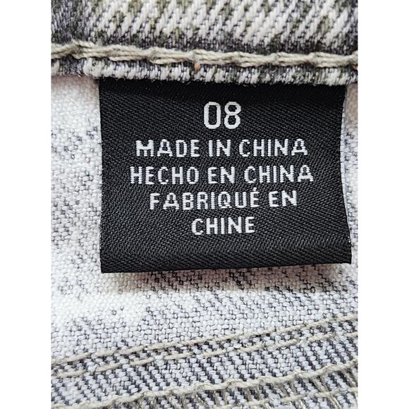 DKNY Jeans Mid Rise Jeggings Size 8 Gray Subtle Snakeskin Print Stretch Denim - Picture 9 of 16